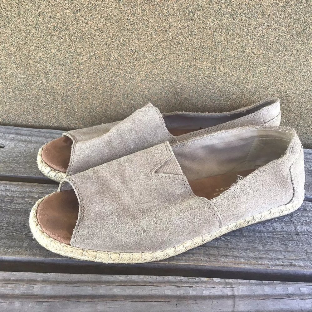 EUC TOMS Alpargata Open Toe Shoes - Women's 6.5